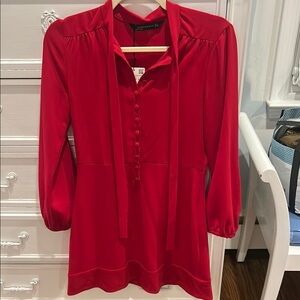 Red Women's dress by Zara